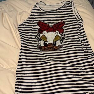 Disney Striped Dress with Daisy Duck Design